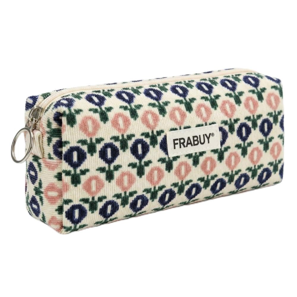 Soft Corduroy Pencil Case Pen Pouch Organizer, Small Stationery Bag