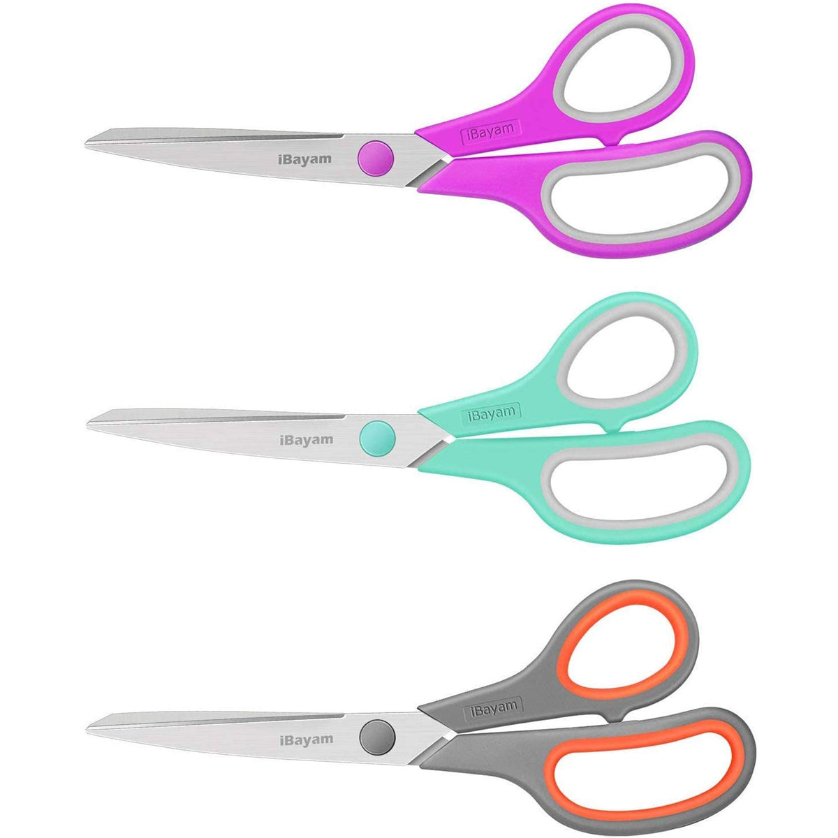 iBayam 8.5" Heavy Duty Scissors All Purpose for Office School Crafts Sewing