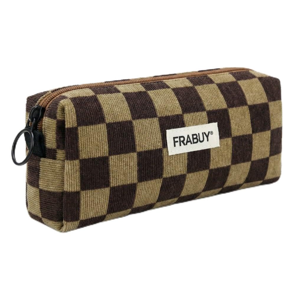 Soft Corduroy Pencil Case Pen Pouch Organizer, Small Stationery Bag