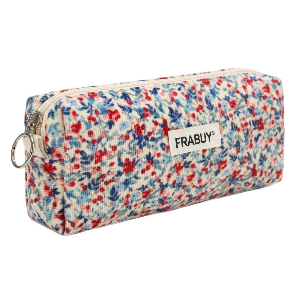 Soft Corduroy Pencil Case Pen Pouch Organizer, Small Stationery Bag