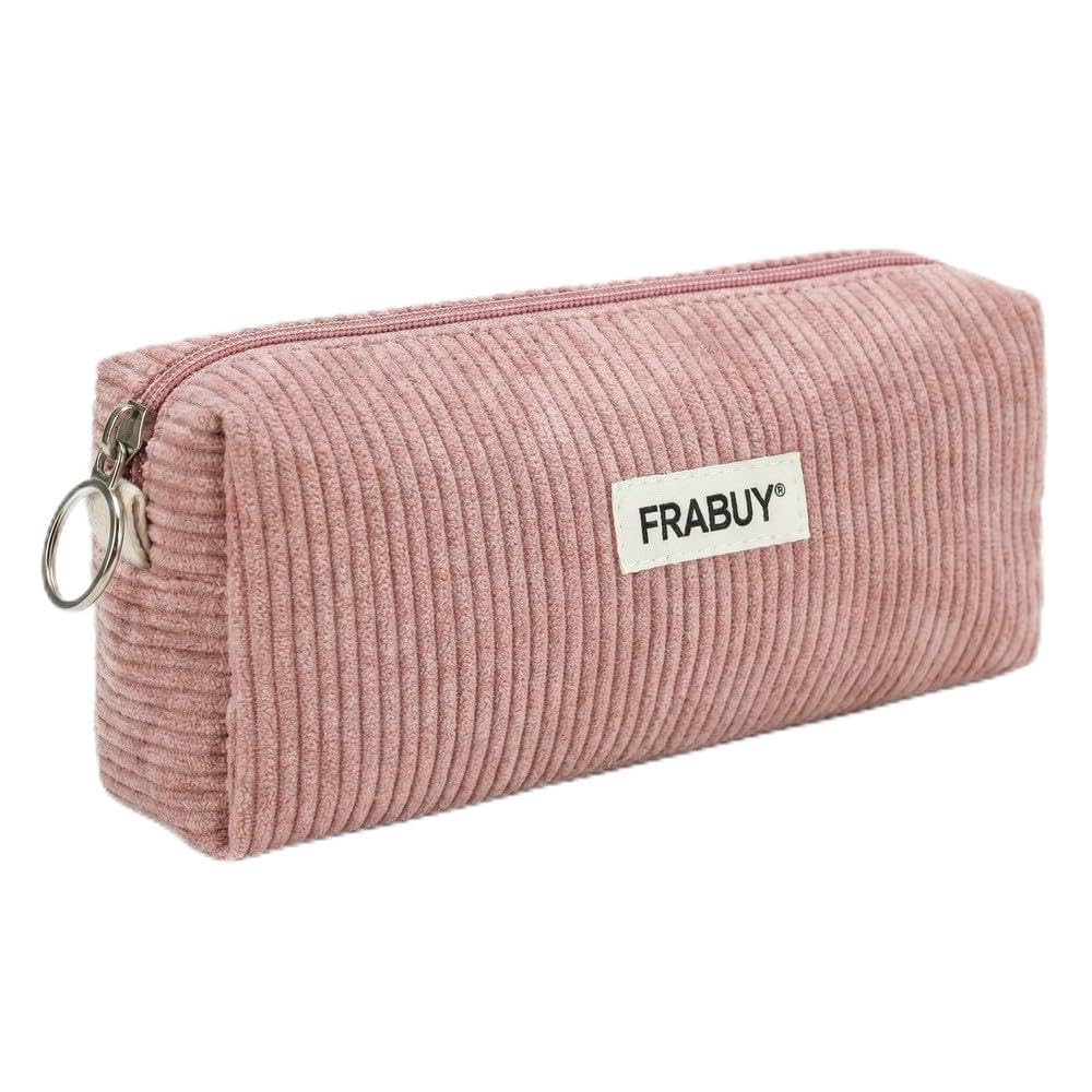 Soft Corduroy Pencil Case Pen Pouch Organizer, Small Stationery Bag