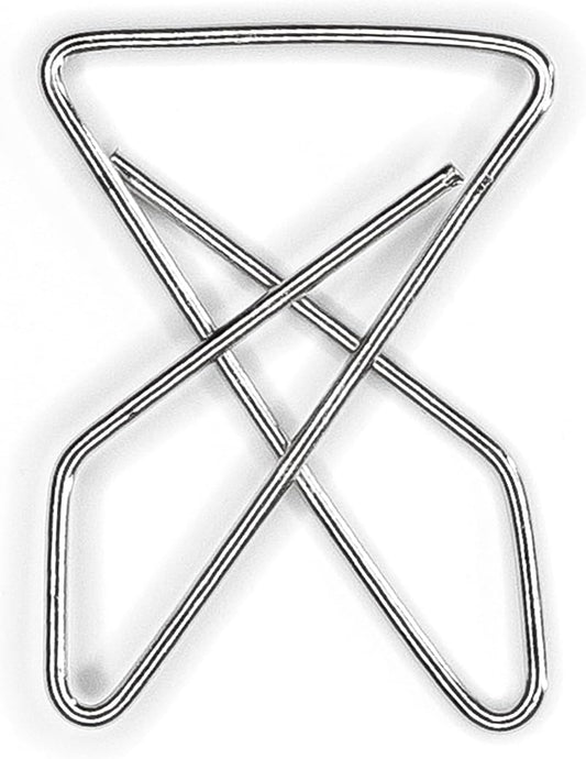 ACCO Ideal Butterfly Paper Clamps, Steel Wire, Small 1.5 Inch Size, 100 Sheet Capacity, Silver, 50 Clamps per Box (A7072620)