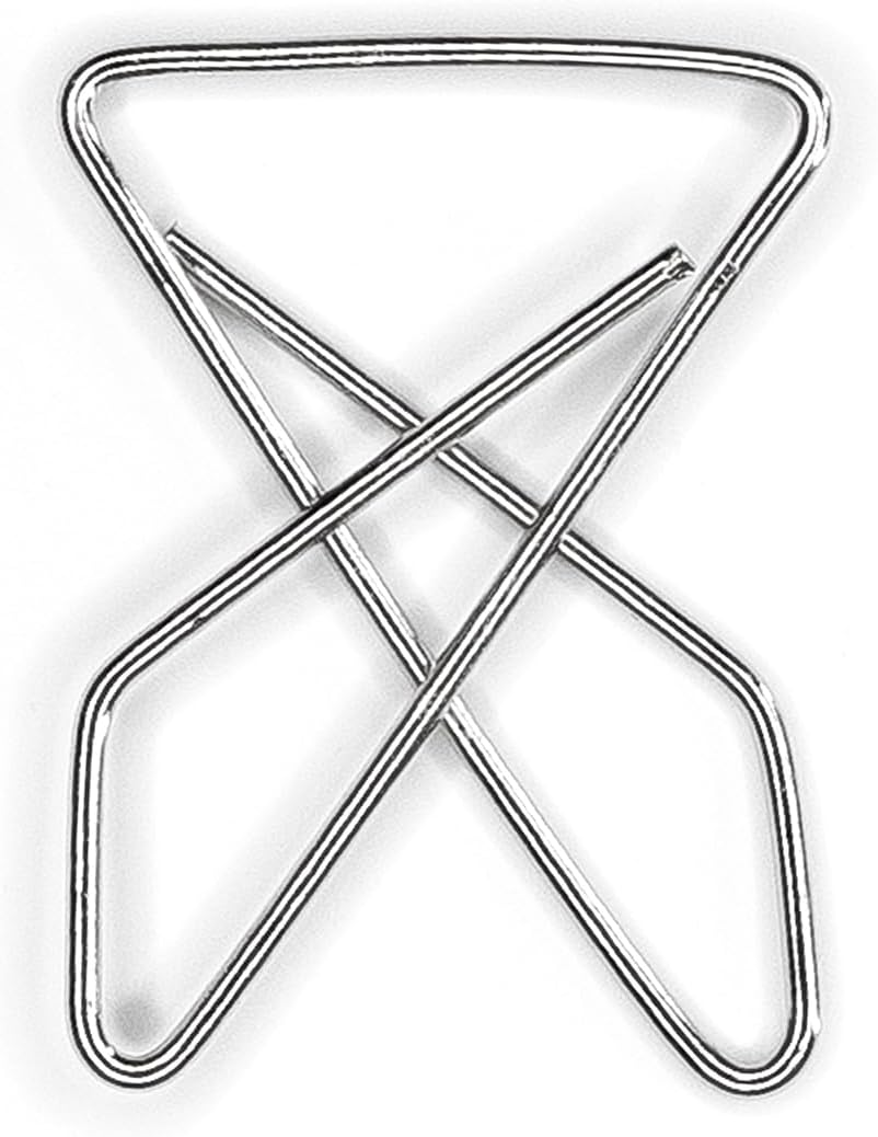 ACCO Ideal Butterfly Paper Clamps, Steel Wire, Small 1.5 Inch Size, 100 Sheet Capacity, Silver, 50 Clamps per Box (A7072620)