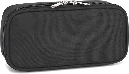 FlowFly Large Capacity Pencil Case for Kids, Boys & Girls – Zippered Multi-Functional Pen Pouch, Soft & Portable Pencil Bag for School, Teens, Students, Black