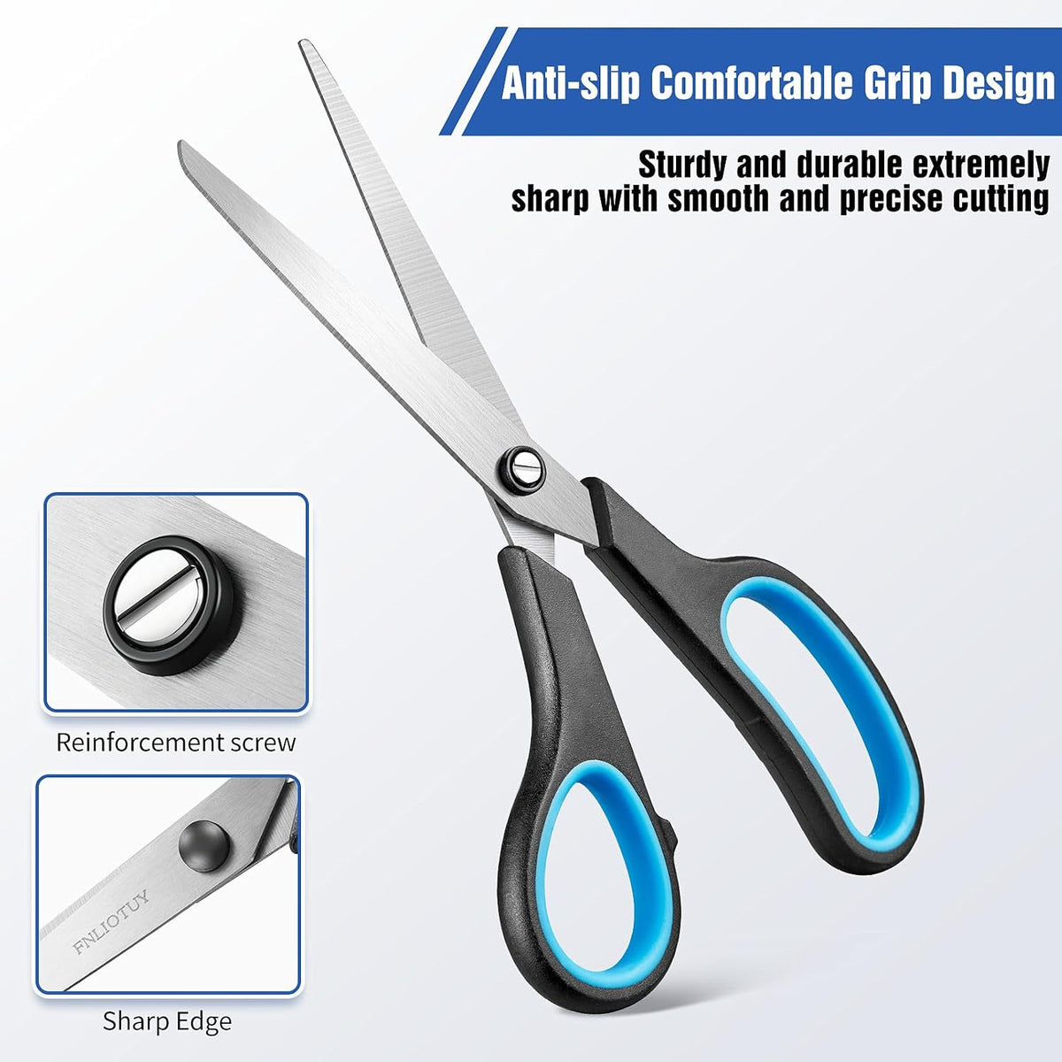 8.5" Heavy Duty Scissors All Purpose for Office Home School Sewing Crafts