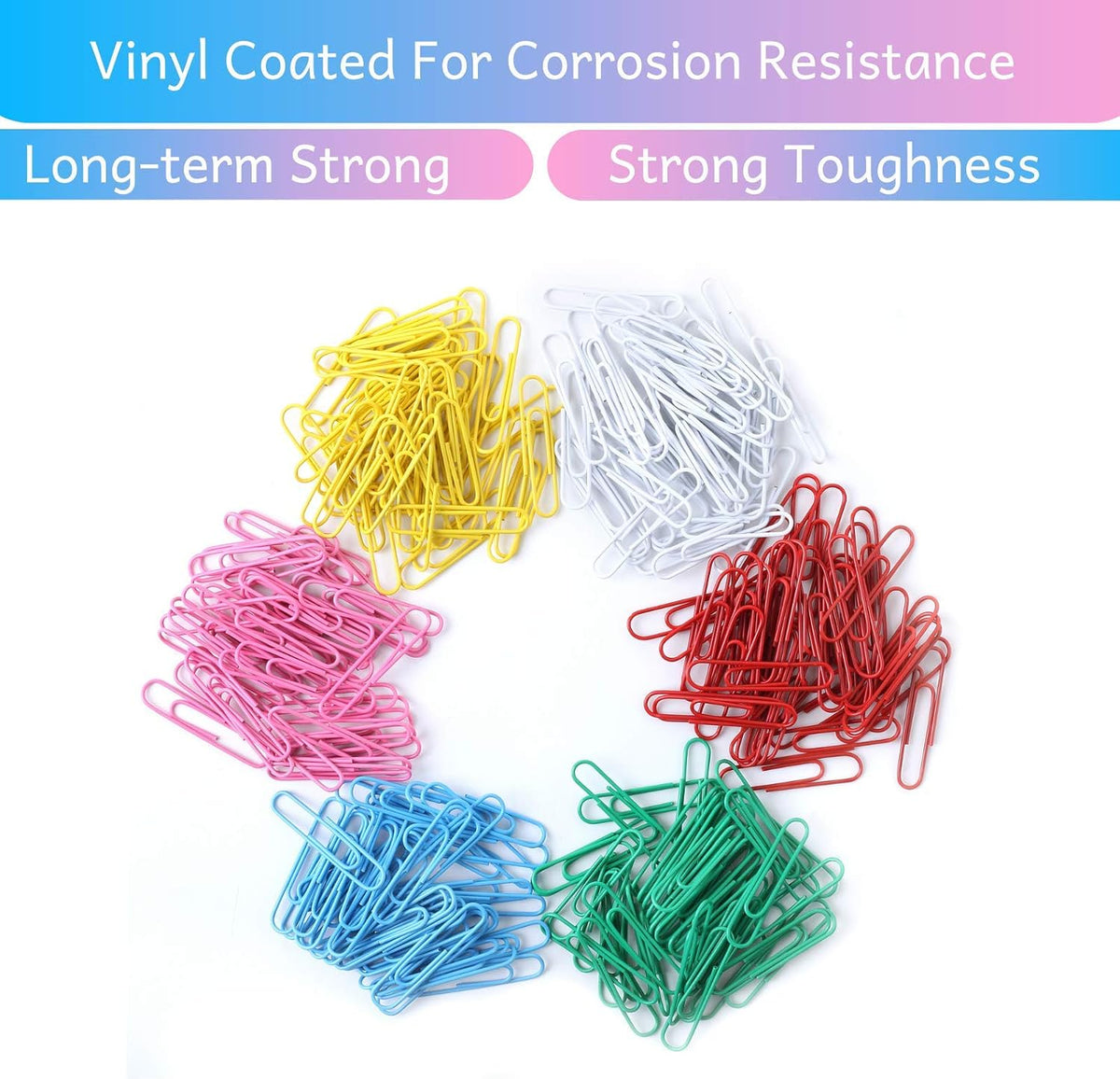 Mr. Pen- Paper Clips, 2 Inch, 240 Pack, Large Colored Paper Clips
