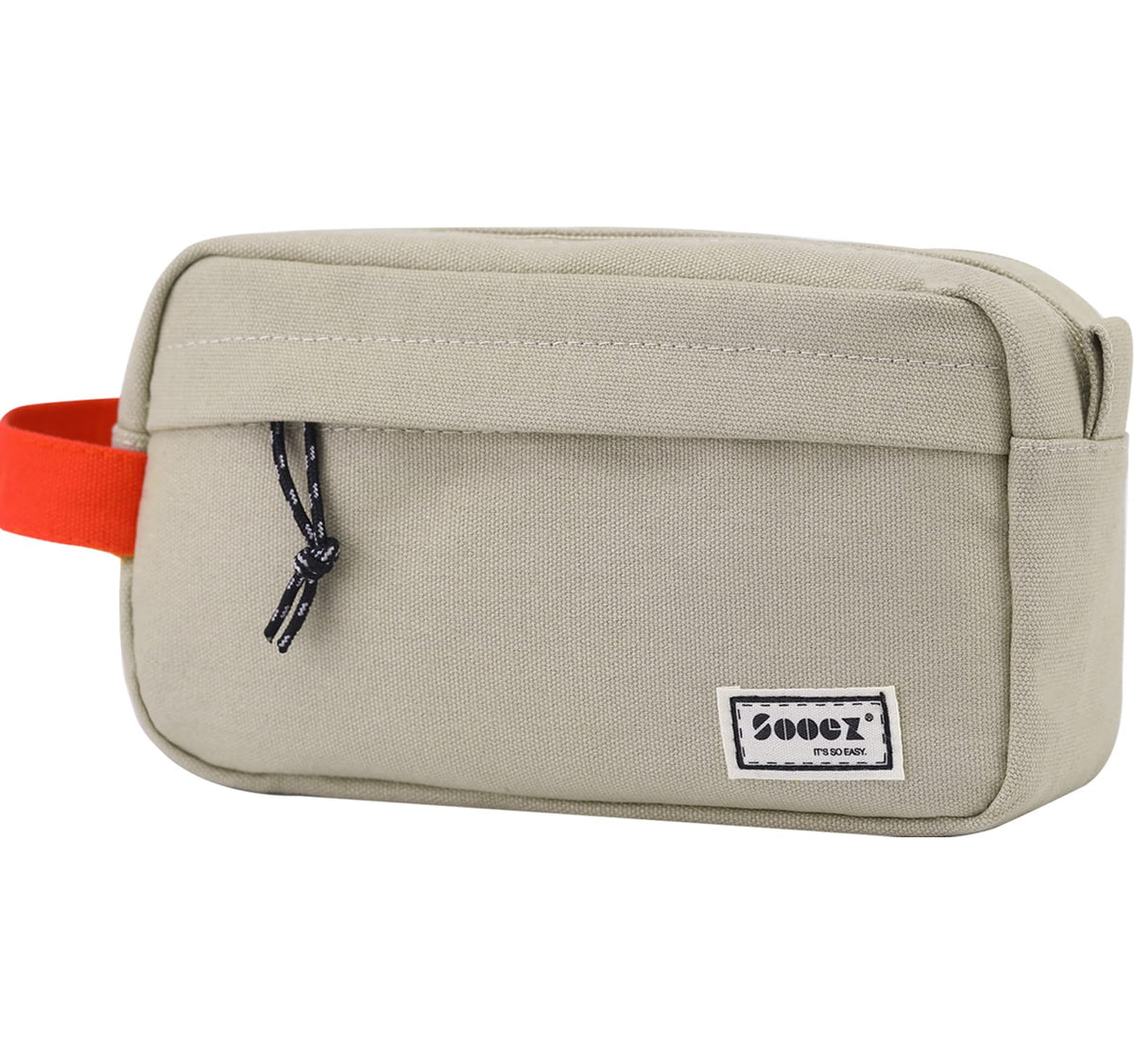 Sooez Big Capacity Pencil Case, Upgraded Canvas Pencil Pouch Large Pencil Bag Organizer, Separate Compartments Easy Grip Handle, Aesthetic Supply for School Teens Adults, Black Pen Case