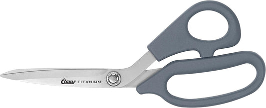 Clauss 18081 8-Inch Bent Titanium Bonded Adjustable Tension Shears with Extra Large Ultraflex Handles, Grey