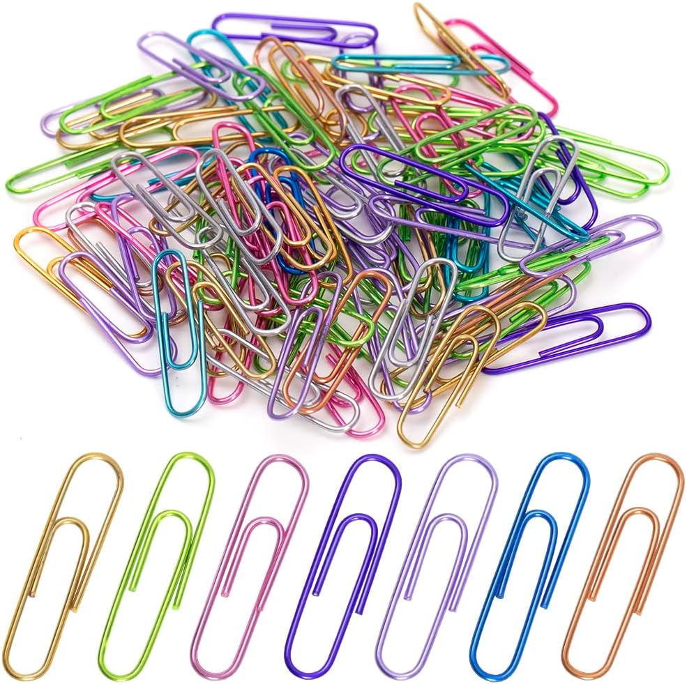 Jumbo Paper Clips, 150pcs 2 Inch Large Colored Paper Clip