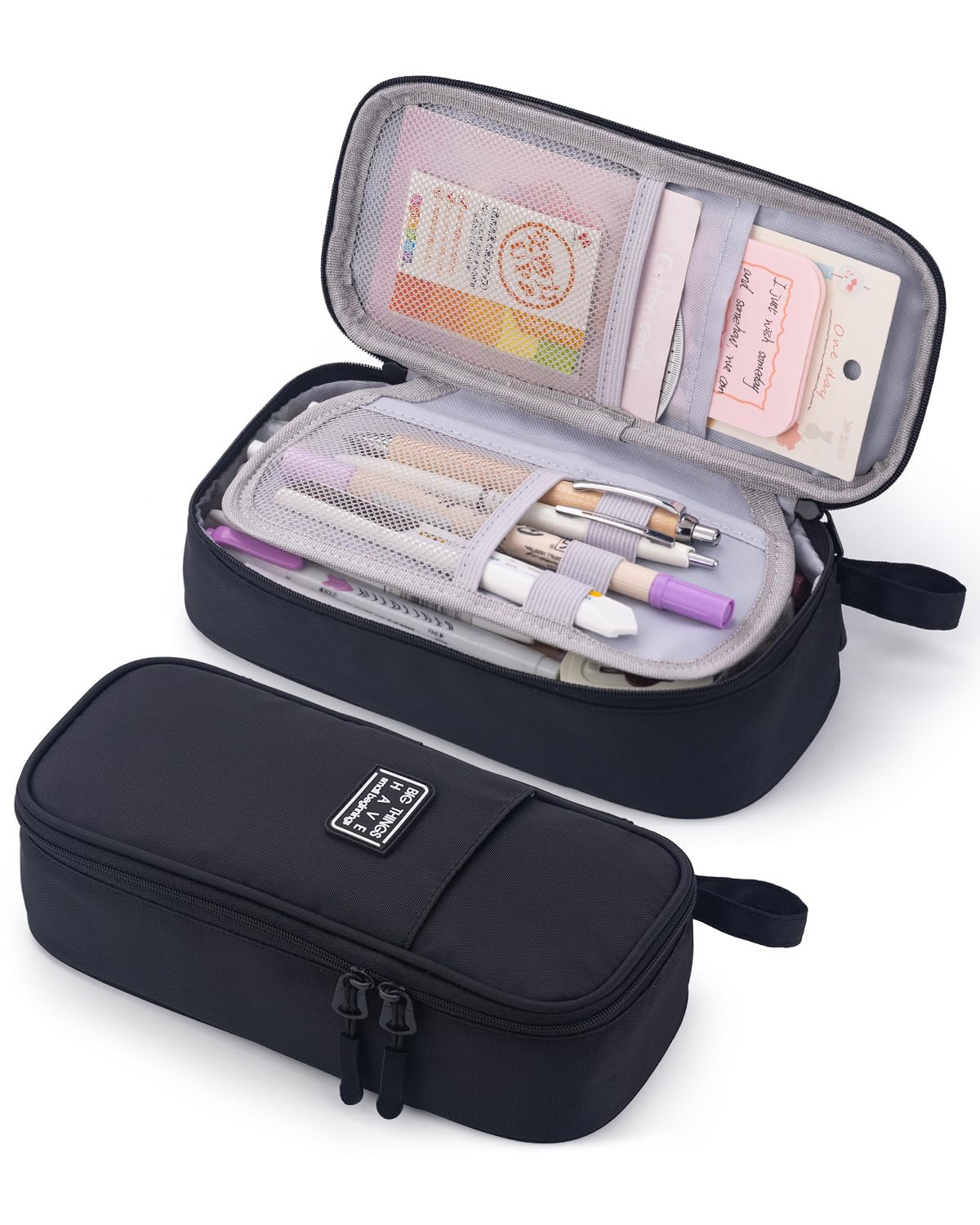 CICIMELON Durable Pen Pencil Case Big Storage Pen Pouch Bag for School Supplies Office College Teen Girls Adults, Purple