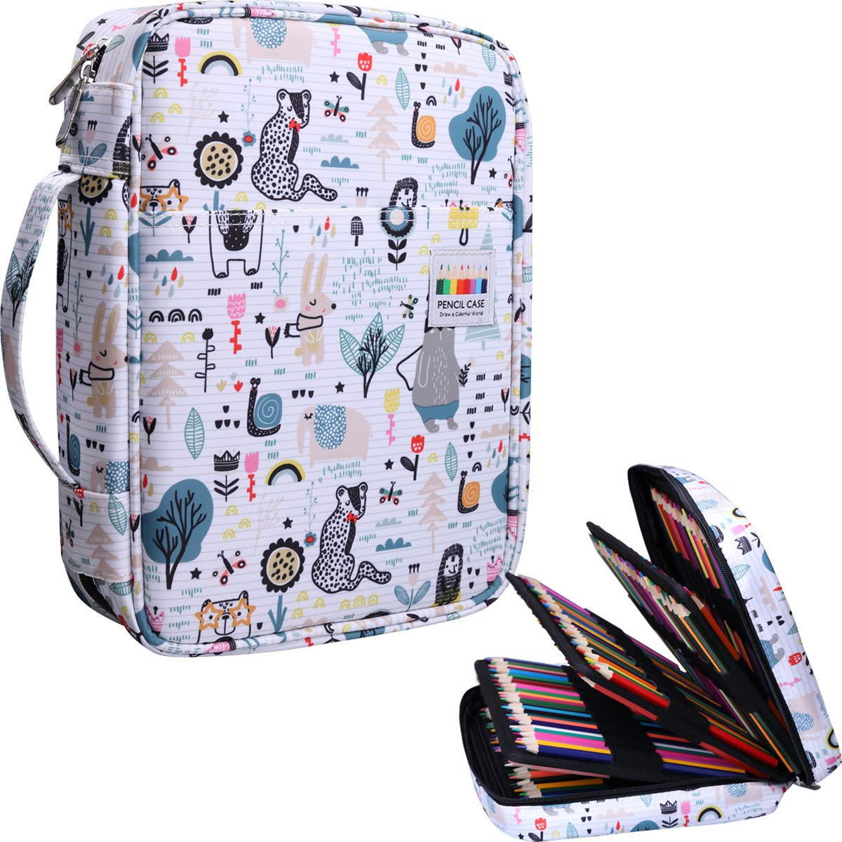 JAKAGO 220 Slots Colored Pencil Case Large Capacity Pen Holder