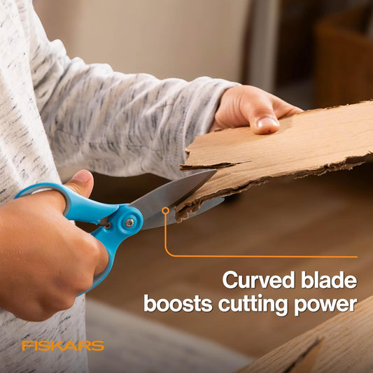 Fiskars 6" Kids Super Scissors with PowerCut Technology, Stainless Steel, School Supplies