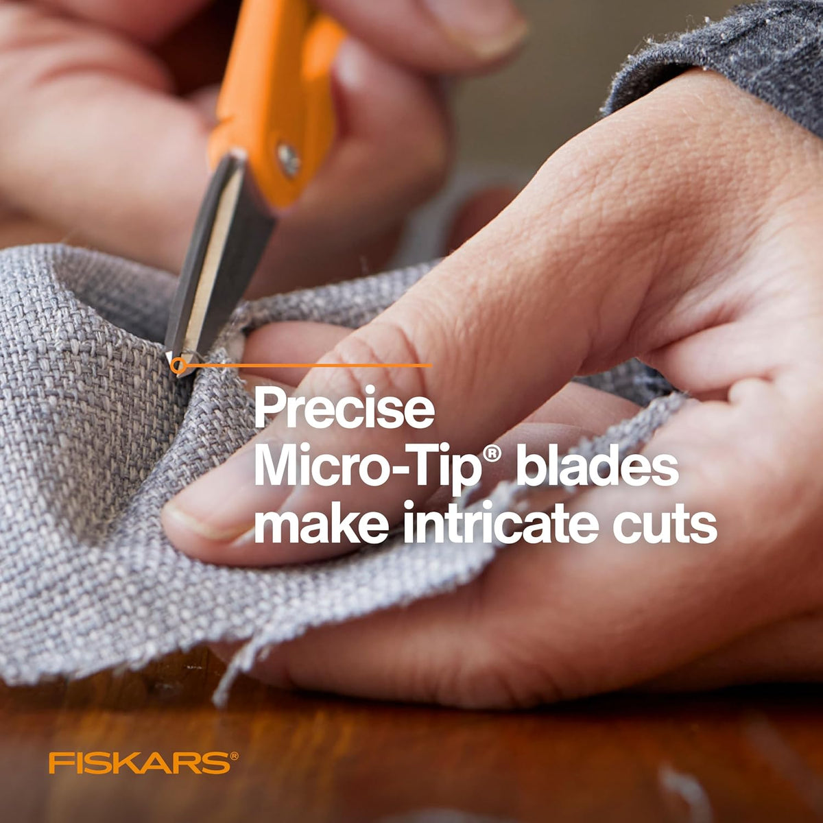 Fiskars 2-Piece Original Orange-Handled Scissors Set, Stainless Steel Blade