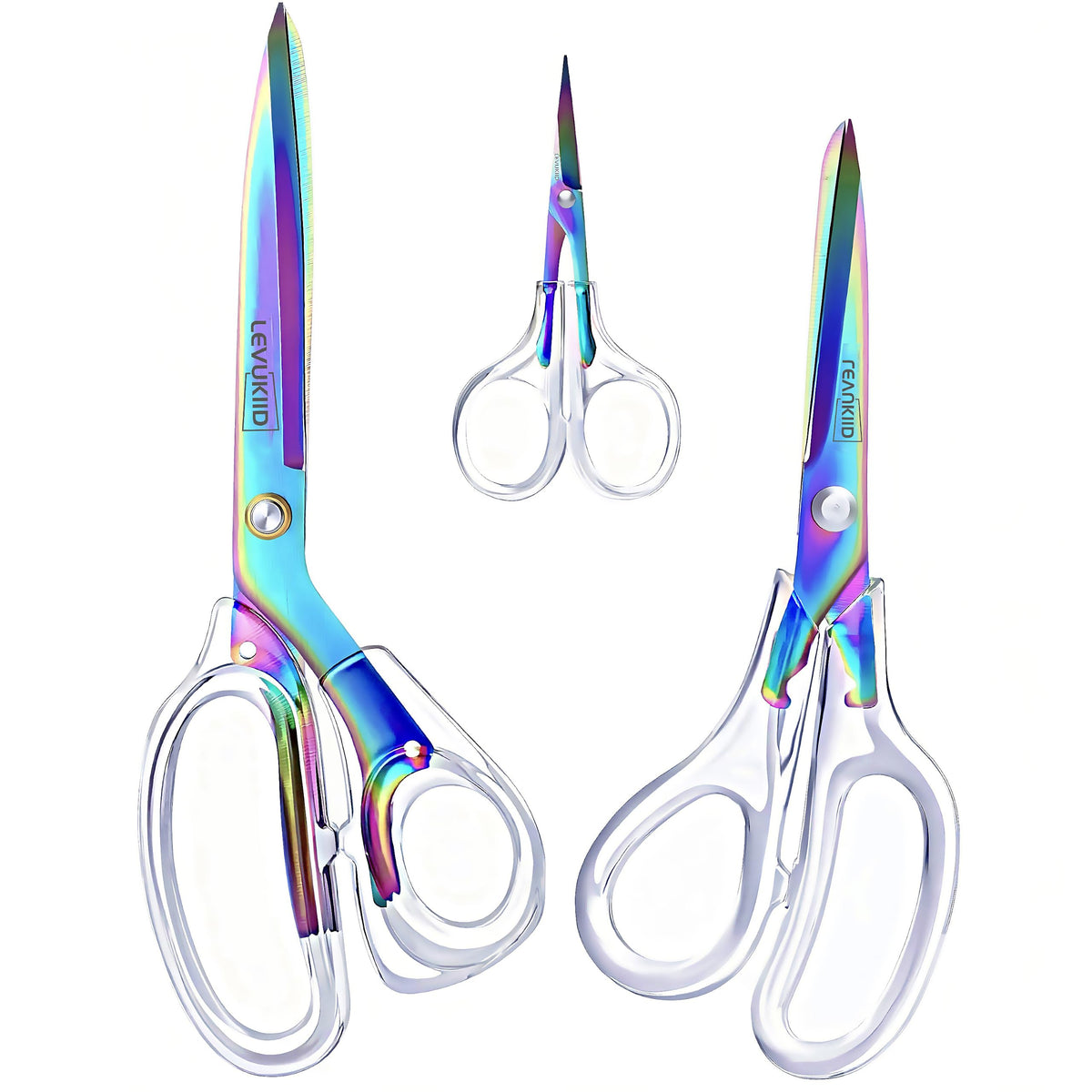 9.5 Inch Set All Purpose Scissors For Office, Anti-Rust Coating, Ergonomic Handle Craft Scissors, for Office Home School Craft Household Use/Gold