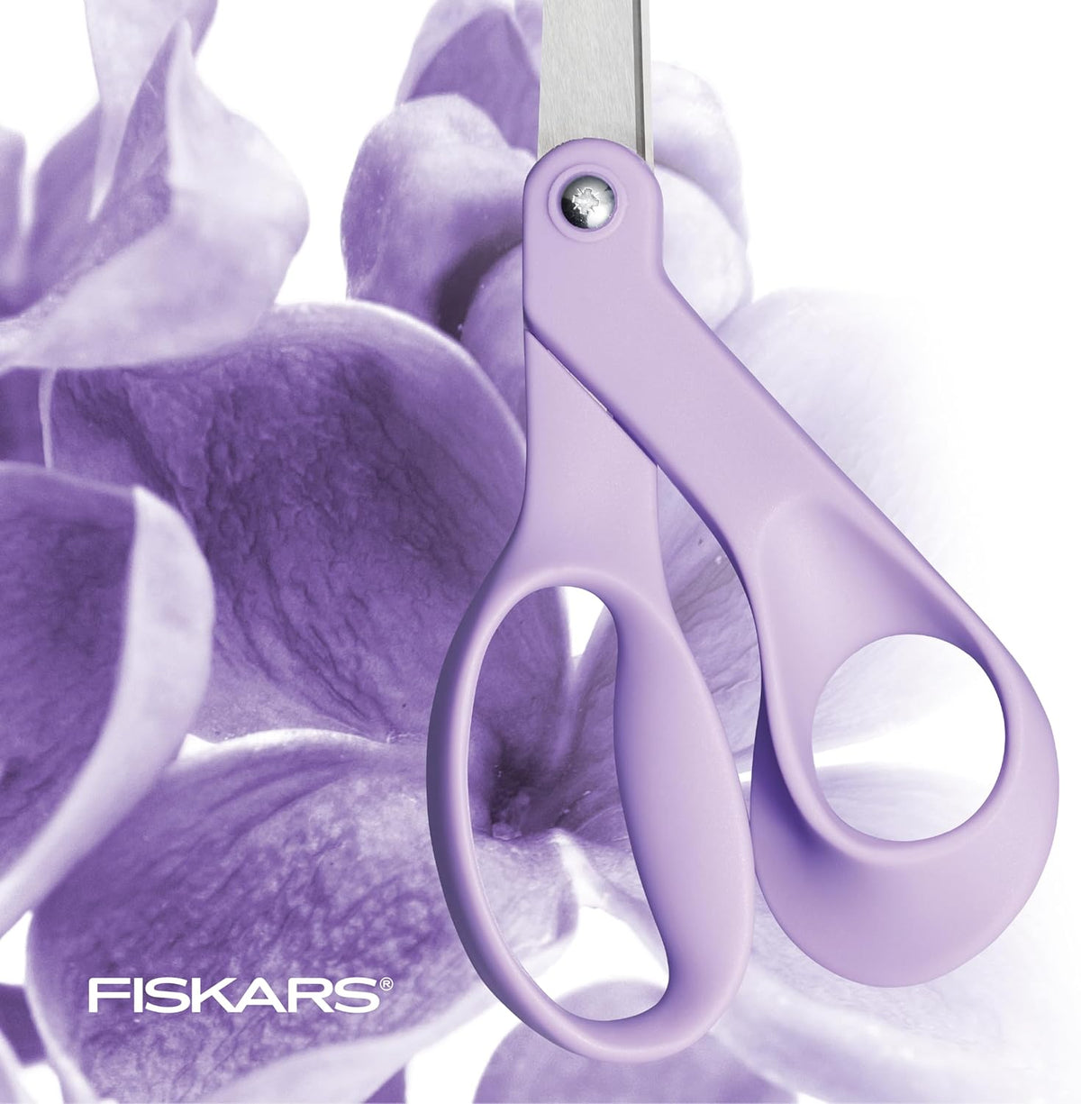 Fiskars 8" Designer Explore Collection Scissors, Ultra-Lilac