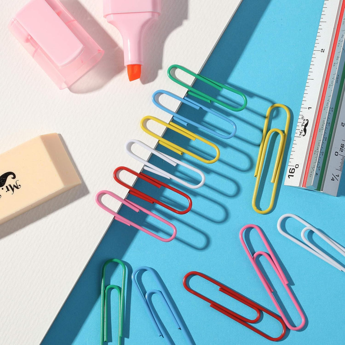 Mr. Pen- Paper Clips, 2 Inch, 240 Pack, Large Colored Paper Clips