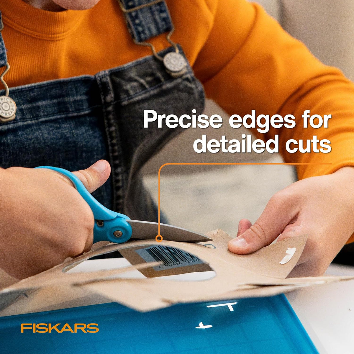 Fiskars 6" Kids Super Scissors with PowerCut Technology, Stainless Steel, School Supplies